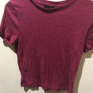 Burgundy Crop Top